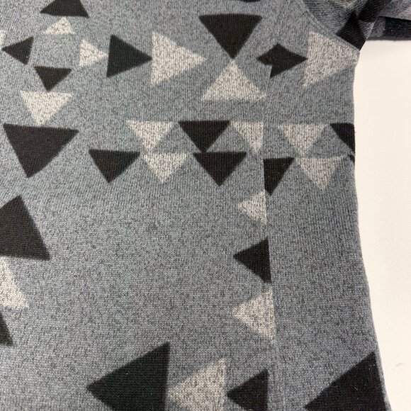 The North Face Fleece Jacket Womens Small 19x24 Gray Hood Geo Aztec - Picture 9 of 15